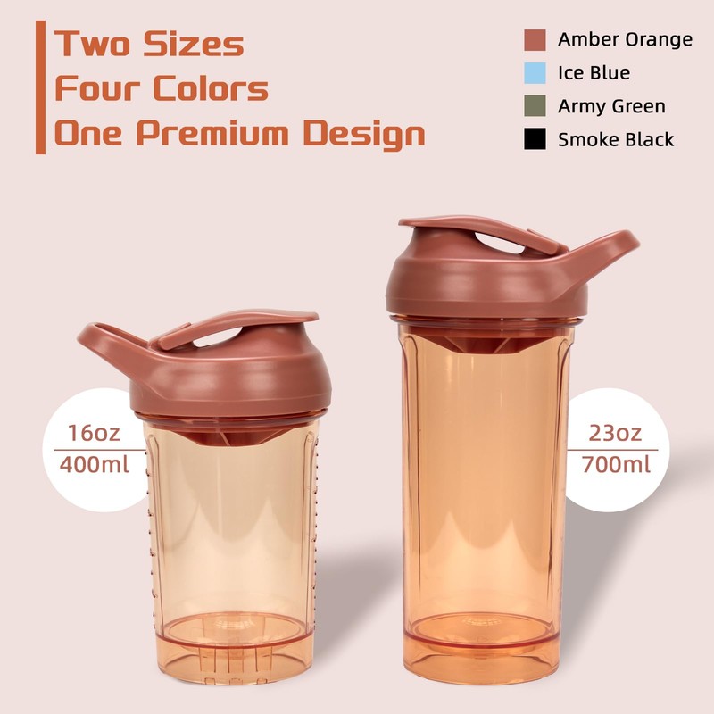 CREAWELLAY Protein Shaker Bottle, Leakproof Protein Cup for Gym, Fitness