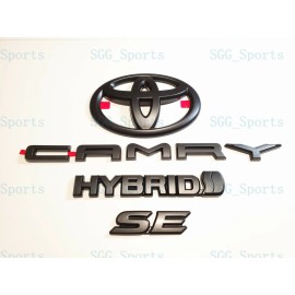 Toyota 2018 - 2023 TOYOTA CAMRY SE HYBRID BLACK OUT EMBLEM OVERLAY KIT (00016-32092)