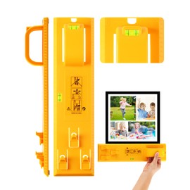 Stalishare Picture Hanging Tool with Level, Goodsnova Instaframe Easy Picture Hanging Tool for Hang and Level in Seconds, Wall Hanger Helper Guide for Photo/ Art/ Gallery Painting (Plastic, Yellow)
