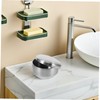 KOMBIUDA Stainless Steel Shaving Bowl Lid Foaming Bowl for Shaving