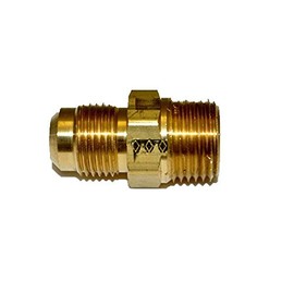 Hearth Products Controls (HPC Male Connector Brass Fitting (412), 1/2-Inch Tube, 1/2-Inch MIP