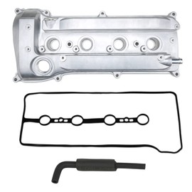 MITZONE Engine Valve Cover with PCV Hose & Gasket Compatible with 2001-2015 Toyota Camry Corolla RAV4 Highlander Solara Matrix Scion tC xB 2.4L Replace 11201-28014 11201-28033