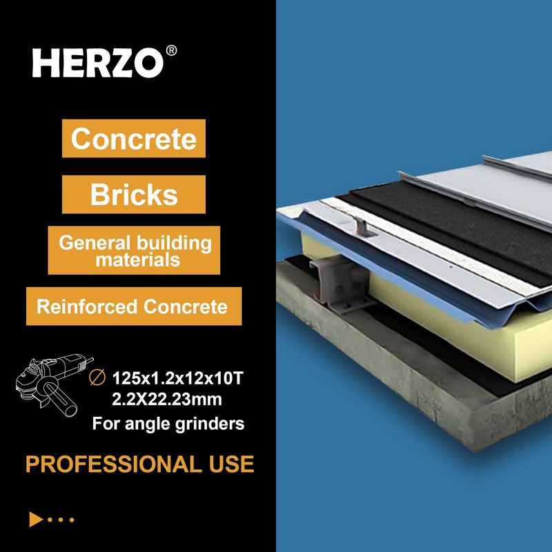 HERZO Set of 2 Diamond Cutting Discs Diameter 125 mm