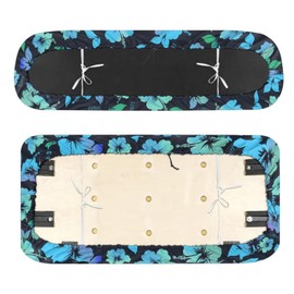 FUIALDOLG Golf Cart Seat Covers for Yamaha,Club Car,Green Gradient Hibiscus Comfortable Fabric Split Backrest Front Seat Cover, Washable Breathable Cloth,Golf Car Accessories