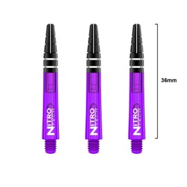 RED DRAGON Nitrotech Short Stems - Purple - 3 Sets per Pack (9 Stems in Total)
