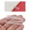 HAHIYO 2.2inch/55mm 60Pcs Clear Plastic U Shape Alligator Clip, Clothespin