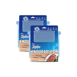 Ziploc Endurables - Bolsa mediana, 2 tazas, 16 onzas líquidas, silicona reutilizable, de congelador, al horno, a la mesa, paquete de 2, 341525