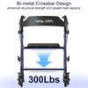 Foldable Rollator Walker with Seat for Seniors, All-Terrain Wheels, 350lb