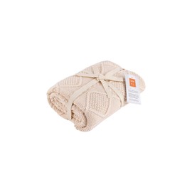 Do What You Love – Knit Baby Blanket for Girls and Boys, Soft Cozy Organic Cotton, Receiving Swaddle Crib Stroller Quilt Blanket for Baby Gift Registry for Newborns, Infants, Toddlers (Cream)