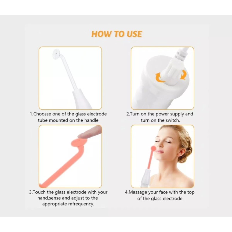 Portable High Frecuency Hi Frecuency Tipo Dermawand Profesional Spa Más