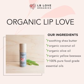 LB Love Organics Plastic Free Lip Love | Jumbo Organic Lip Balm | Organic Beeswax and Plant Based | Zero Waste Natural Lip Balm (Licorice Whip)
