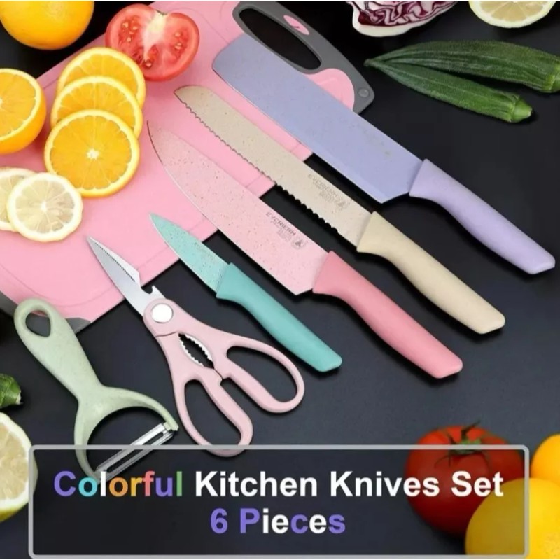 Molin Juego De 6 Cuchillos De Cocina Profesionales Coloridos