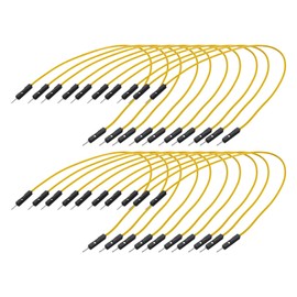 MECCANIXITY Male to Male 1Pin Breadboard Jumper Wire Ribbon Cable 20cm Long Electronics Breadboard Ribbon Cables for Breadboard Electronic Projects Pack of 20,Yellow
