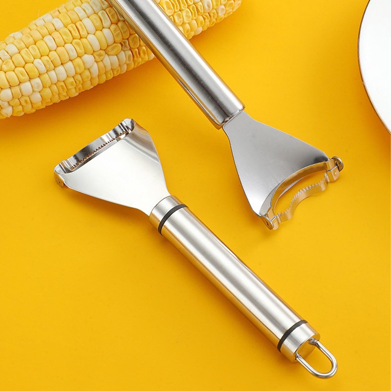 Corn Peeler, Corn Grainer, Corn Cutter, Manual, Stainless Steel, Includes
