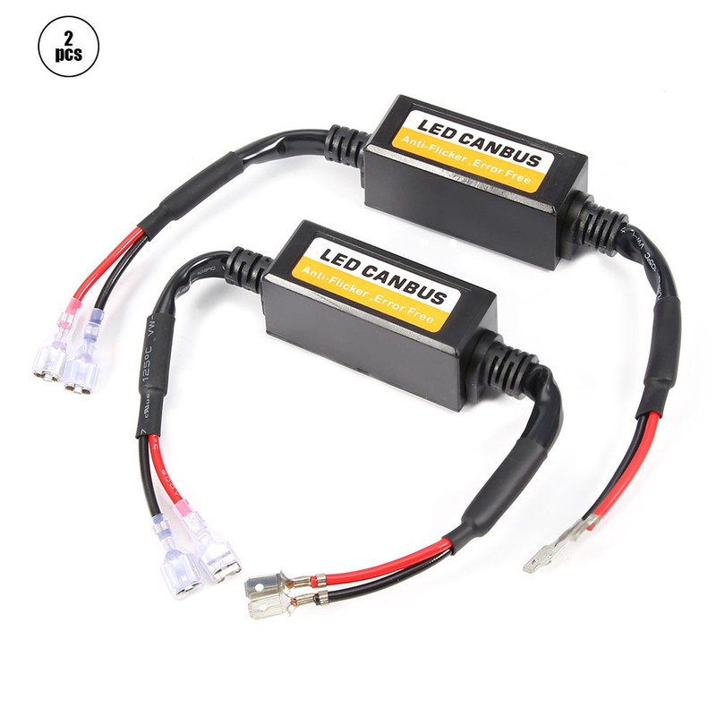 1Pair H1/H3 Canbus LED Headlight Decoder Device Anti Flicker Resistors