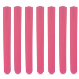 16x125mm Test Tube, PP Plastic, Round BTM, 17ml Vol, Pink, Karter Scientific 403F2 (Pack 100)