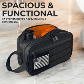 ARMORWERK Professional Tactical Toiletry Bag for Men - Extra Large Wet & Dry Compartment Separate Dopp Kit, Tactical Molle Travel Toiletry Bag — Perfect Mens Toiletry Travel Bag or Dopp Kit Men