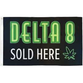 Delta 8 Sold Here Flag 3x5ft Poly