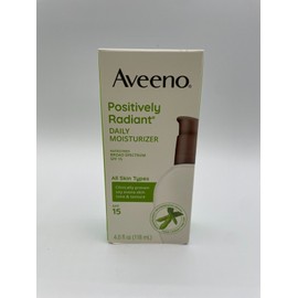 Aveeno EXPIRED 6 Pack  Aveeno Positively Radiant Daily Moisturizer SPF 15 4.0 oz Soy