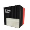 52Pack 12"X12"X1" Black Red Acoustic Foam Sound Panel Studio Recording
