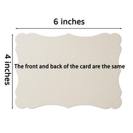 Homtable 50 Pack Shiny Blank Cardstock Greeting Cards for DIY Crafts (Cream Color, 4x6IN)