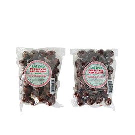 Lat Chiu Preserved Red Plums (Spicy) - 350g (Pack of 2) - Trinidad & Tobago Snacks