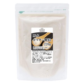 自然健康社 ゼラチン顆粒 220g 粉末 パウダー 無添加 業務用