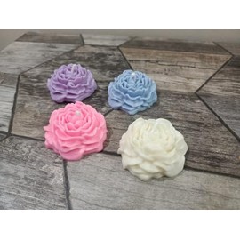 CPS Decor Candles for Home Scented Peony Flower Colorful Soy Wax Hand Poured Smokeless Candle Gift Set for Decoration Home use (Set of 4 pcs) Multicolor