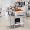 VEVOR Stainless Steel Prep Table, 24 x 30 x 34