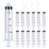 12 Pack 20ml Plastic Luer Lock Syringe, Measuring Syringe Individually