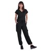 KOI Planet Kailani Women's 1-Pocket Eco-Friendly Scrub Top Black Large