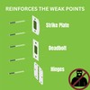 Reinforced Door Screw Kit for Strike Plates, Deadbolt Plates, and