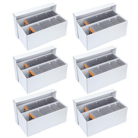 ULTRGEE 6 Pack Trading Card Storage Box - 2 Rows Graded Card Case holds 88 PSA Slab Cards, Cardboard Holder Organizer Boxes with Dividers for Sport Cards