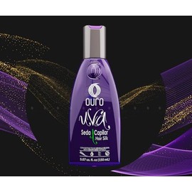Ouro Uva Seda Capilar Hair Silk con Extracto de Semilla de Uva, Tratamiento para Cabello Suave y Brillante, Sin Aceites Minerales, 150ml, Pack de 3