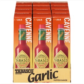 TABASCO® Brand Cayenne Garlic Pepper Sauce, 5 oz (Pack of 12)