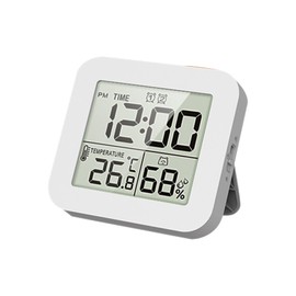 EsiFare Alarm Clock Temperature Humidity Thermometer/Hygrometer Digital Clock Table Clock 2 Pairs Alarm Clock Timer Multifunction Large LCD Screen Kitchen Bathroom Study Exercise Up to 100 Hours