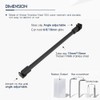 Matt Black Stainless Steel Wall-To-Glass Support Bar Support Arm for