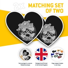 2 x Heart Vinyl Stickers 15 cm - Camping Mountaineer Mountain Tent 42207