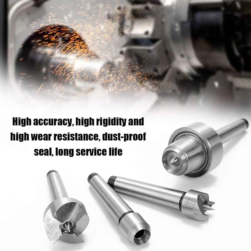 AIMALL 4PCS Wood Lathe Centre Set with MT1 Taper, Drive