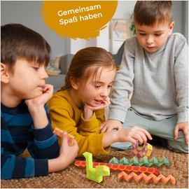 Magicat Premium Magic Snake Set I 24 Snakes Each 24 Blocks - Perfect for Homemade Advent Calendar 2024 & Santa Stocking Party Bag Children's Birthday Party Bag Small