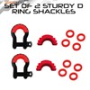 Performore 2 Pack of D-Ring Shackles Heavy Duty 4.75 Ton