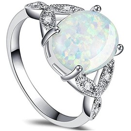 Jude Jewelers Stainless Steel Oval Shape Created Opal Wedding Engagement Promise Anniversary Valentine Ring (4)