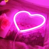 Pink Heart Neon Sign for Valentine's Day, Led Light 8.78.7