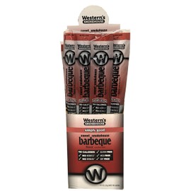 Western's Smokehouse Simply Good Barbeque Beef and Pork Jerky Meat Snack Sticks - 1.0 Ounce, Pack of 24-110 Calories, Gluten-Free, MSG-Free, Soy-Free
