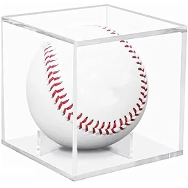 Baseball Ball Case Sign Commemorative Home Run Ball Collection Acrylic Display Case Protection Exhibit Dustproof (Transparent Base)