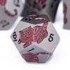 OGCOPHEN Metal DND Cat Dice 7PCS Polyhedral RPG Dice Set