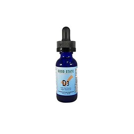 Vegan Vitamin D3 by Good State | 100% Plant Sourced from Algae | Vegan Professional Grade Supplement | 1 Fluid Ounce Glass Bottle | 300 Servings