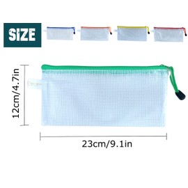 10PCs Pencil Cases A6 Plastic Wallets A6 Document Wallets A6 Plastic Folder A6 Zip Document Bags A6 folders for documents Zip Pouch
