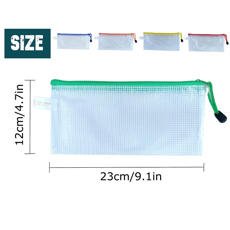 10PCs Pencil Cases A6 Plastic Wallets A6 Document Wallets A6