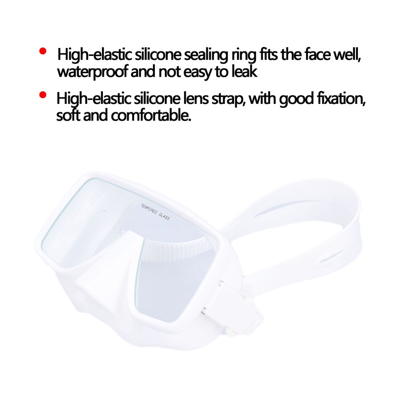 Diving Goggles AntiFog Silicone Underwater Goggles Tempered Glass Lens Swimming